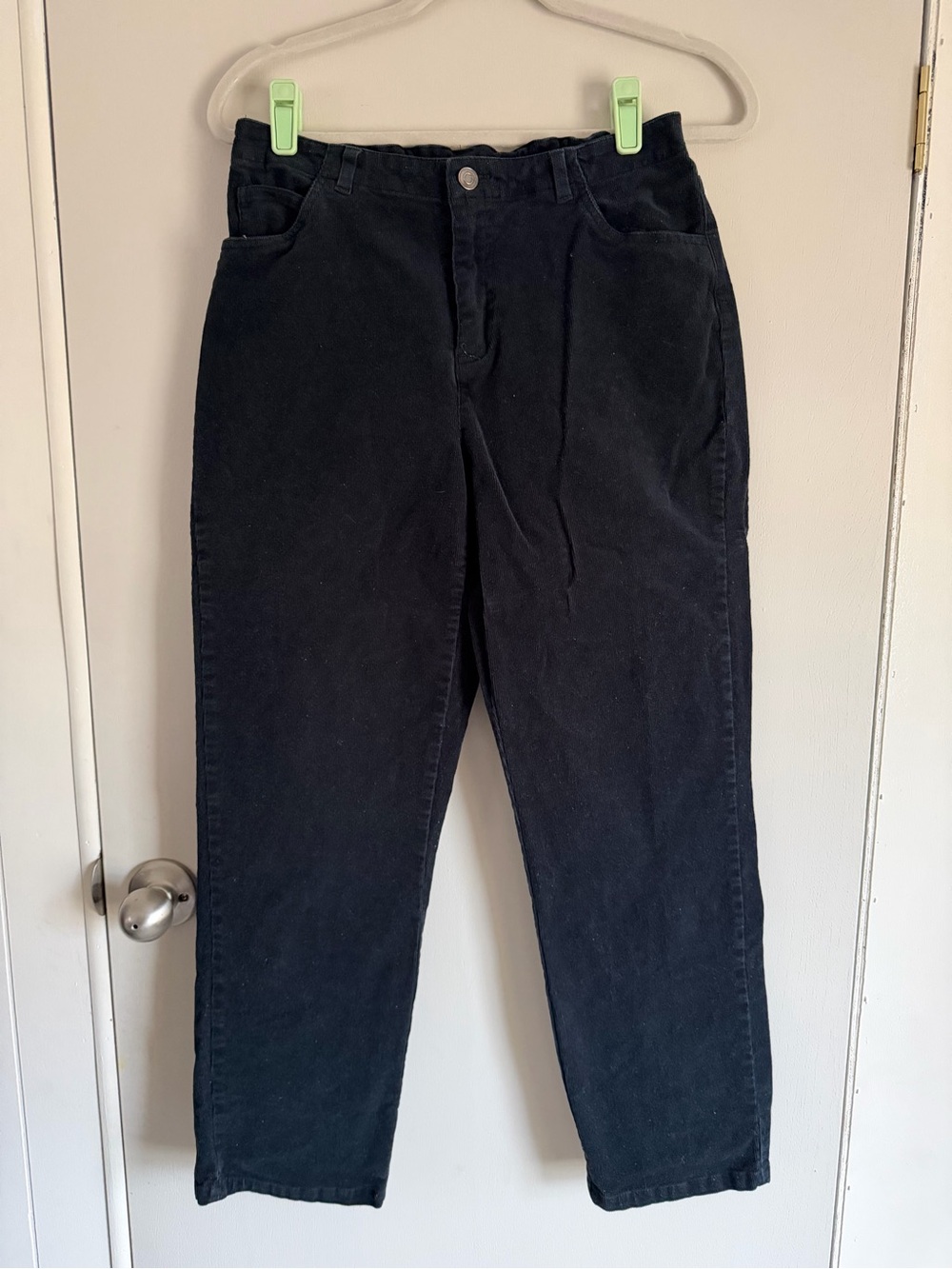 Appleseed's Black Corduroy High-Waist Trousers